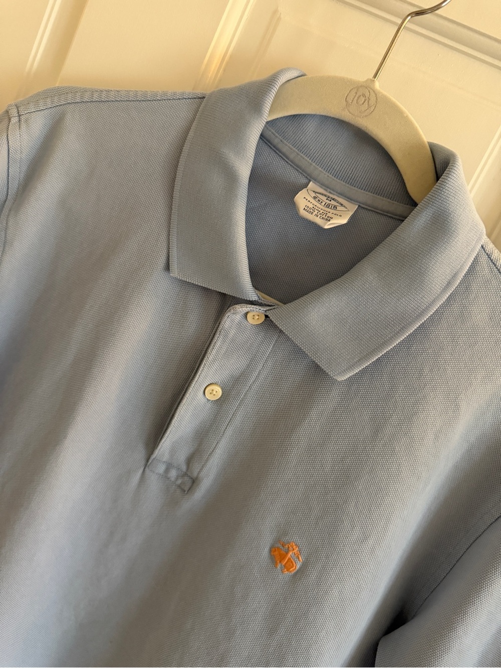 Brooks Brothers 1818 Performance Polo Men’s M Slim Fit Light Blue